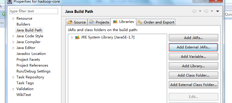 hadoop2.2.0 第三方jar包引入的操作方法